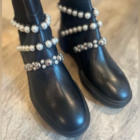 ZARA Leather Ankle Boots NWT - Picture 10 of 12